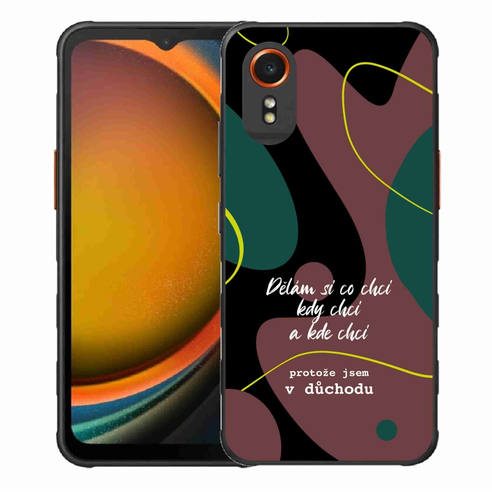 Gél borító mmCase Samsung Galaxy Xcover 7 készülékhez - vicces szöveg 10 fekete háttér