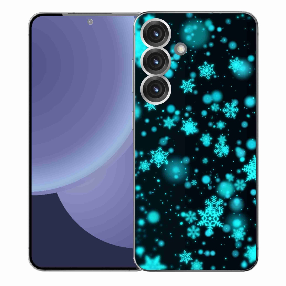 Gél védőhuzat mmCase Samsung Galaxy S25+ készülékhez - hópelyhek 1