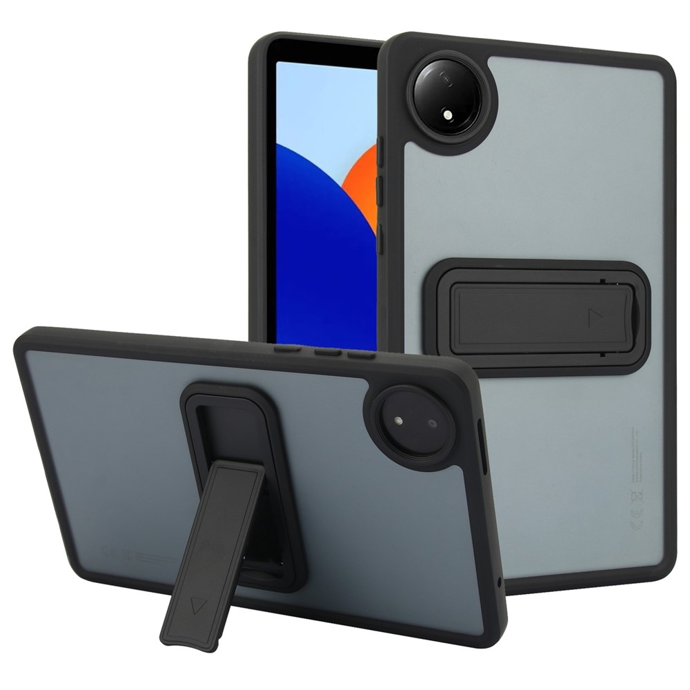 Skiny zselés tok fix hátlappal és flip állvánnyal Xiaomi Redmi Pad SE 8.7-hez - fekete