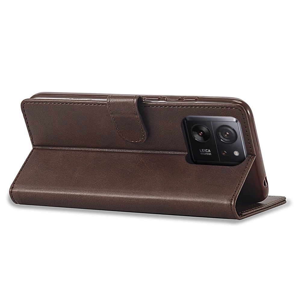 IMEEKE könyvtáska Xiaomi 13T/13T Pro - barna