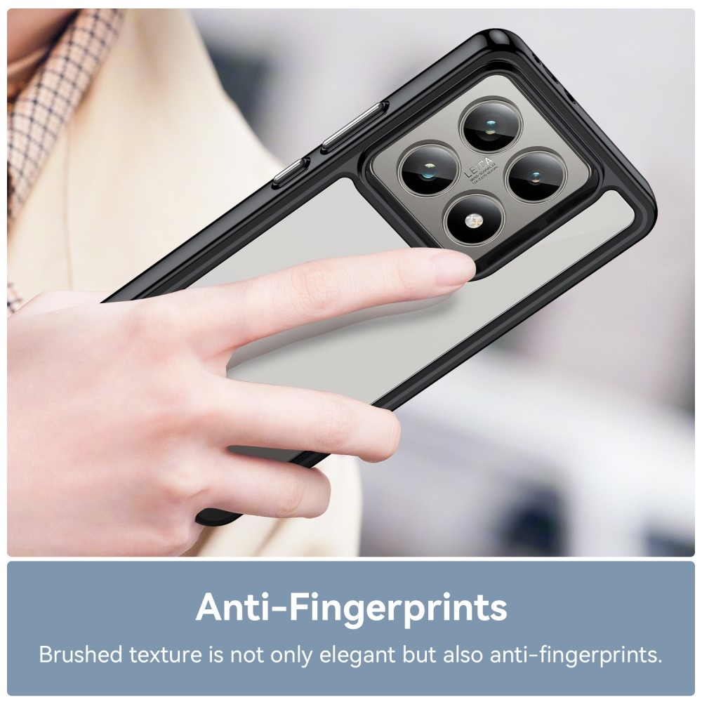 Gél tok rögzített hátlappal Xiaomi 14T/14T Pro készülékhez - fekete