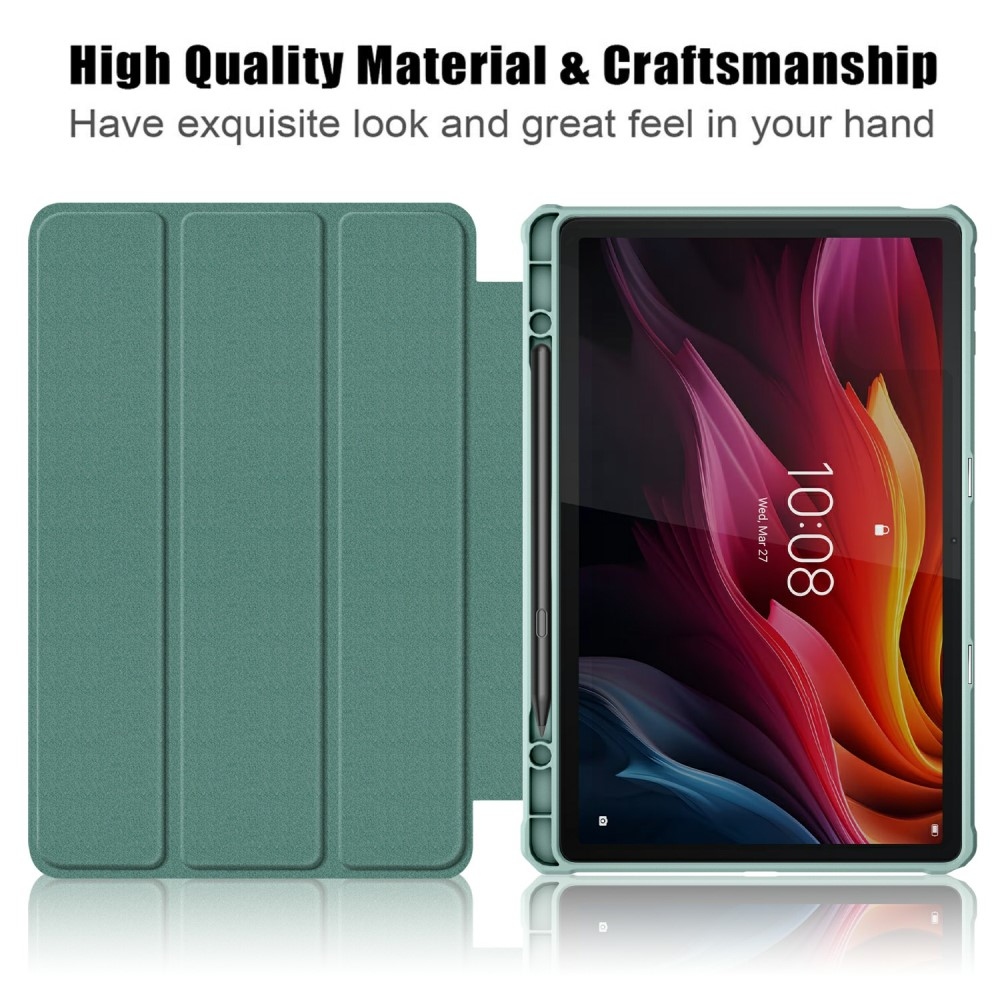 Ügyes záró tok Lenovo Tab K11 Plus táblagéphez - zöld