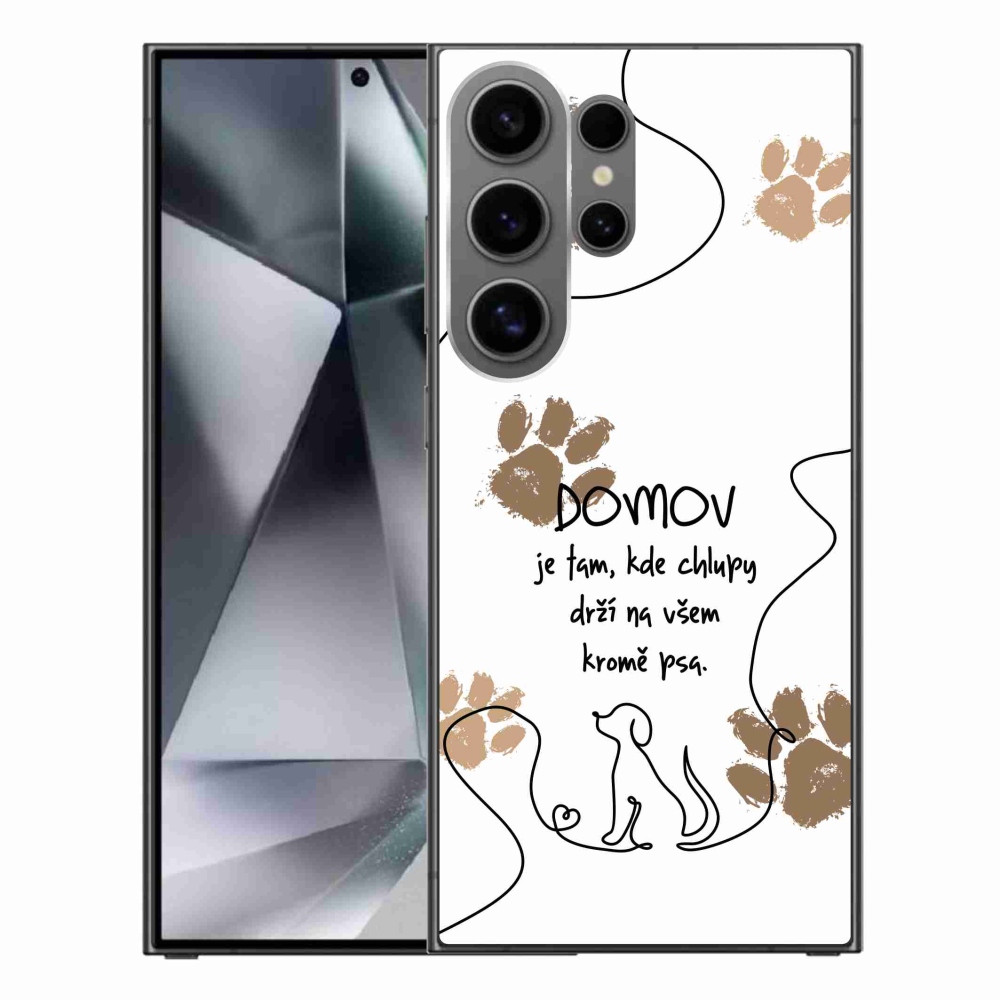 Gél borítás mmCase Samsung Galaxy S24 Ultra készülékhez - kutyás motívum fehér háttérrel