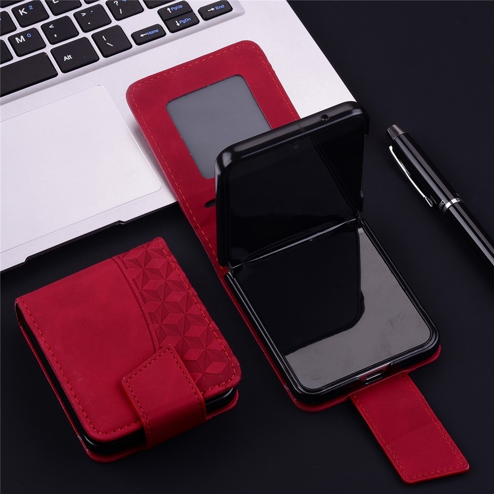 Gridy könyv tok Samsung Galaxy Z Flip7 5G - bordó színű