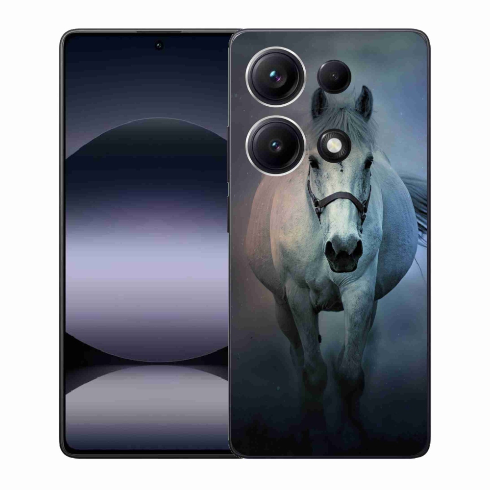 Gél borítás mmCase a Xiaomi Redmi Note 14S-hez - futó fehér ló
