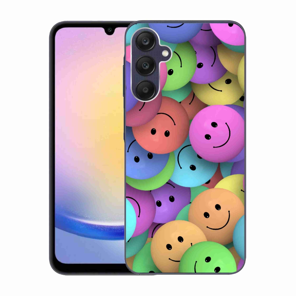 Gél borító mmCase Samsung Galaxy A25 5G - színes smiley-khoz