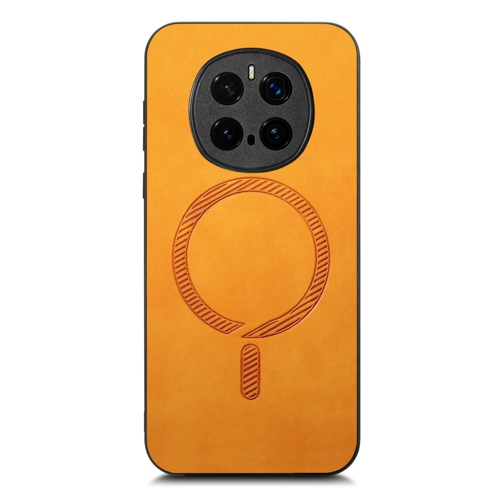 Skiny gél tok műbőrrel és MagSafe támogatással a Honor Magic 7 Pro 5G számára - Sárga