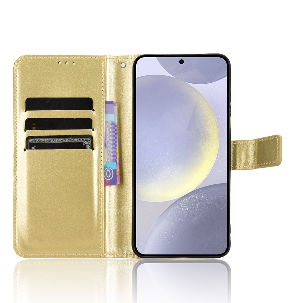 Őrült könyv tok Samsung Galaxy S25 FE - arany színű