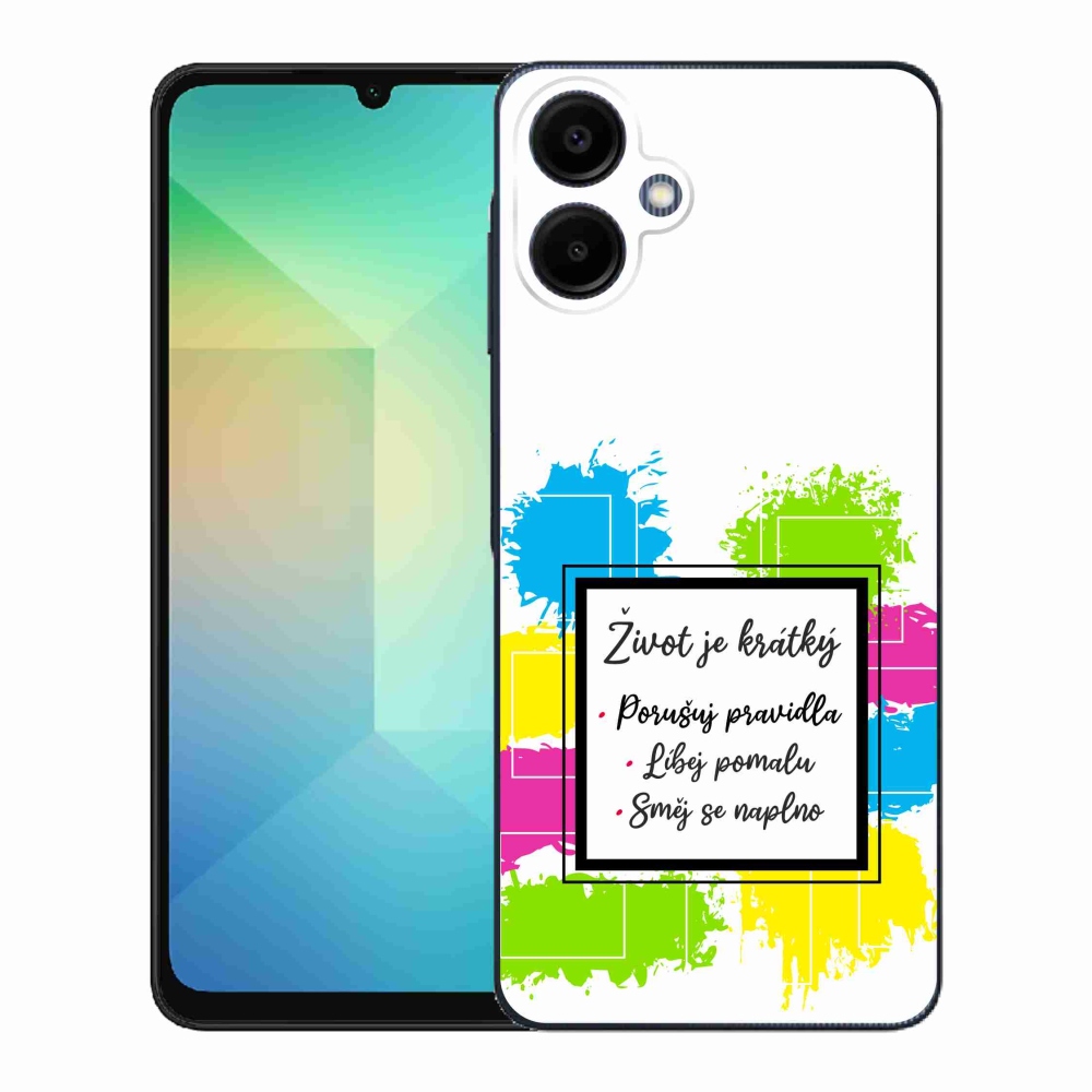 Gél borítás mmCase Samsung Galaxy A06 4G - idézet 5 fehér háttérrel