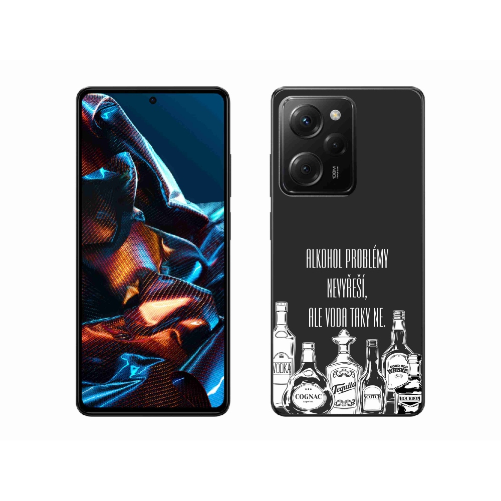 Gél borító mmCase a Xiaomi Poco X5 Pro 5G számára - vicces szöveg fekete háttérrel