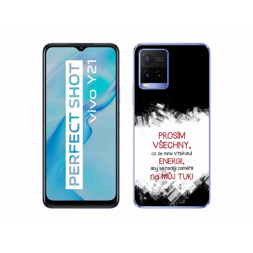 Gél borító mmCase a Vivo Y21/Y21s/Y33s készülékhez - vicces szöveg 1 piros