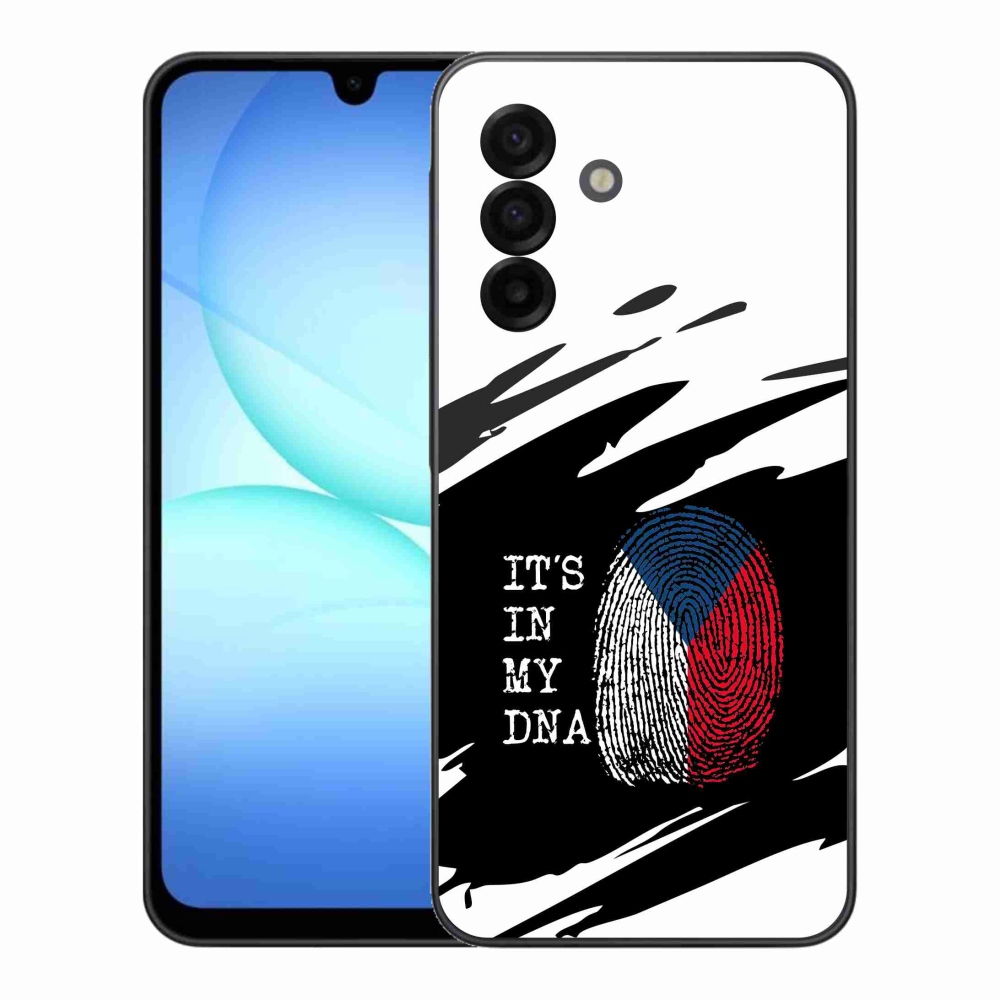 Gél borítás mmCase Samsung Galaxy A17 4G/5G - zászlós ujjlenyomat fekete és fehér háttérrel