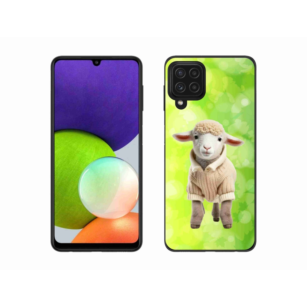 Gél borítás mmCase Samsung Galaxy A22 4G - bárány pulóverben