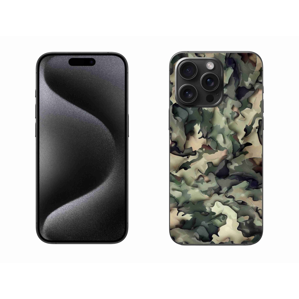 Zselés borítás mmCase iPhone 15 Pro Max készülékhez - terepszínű minta 9