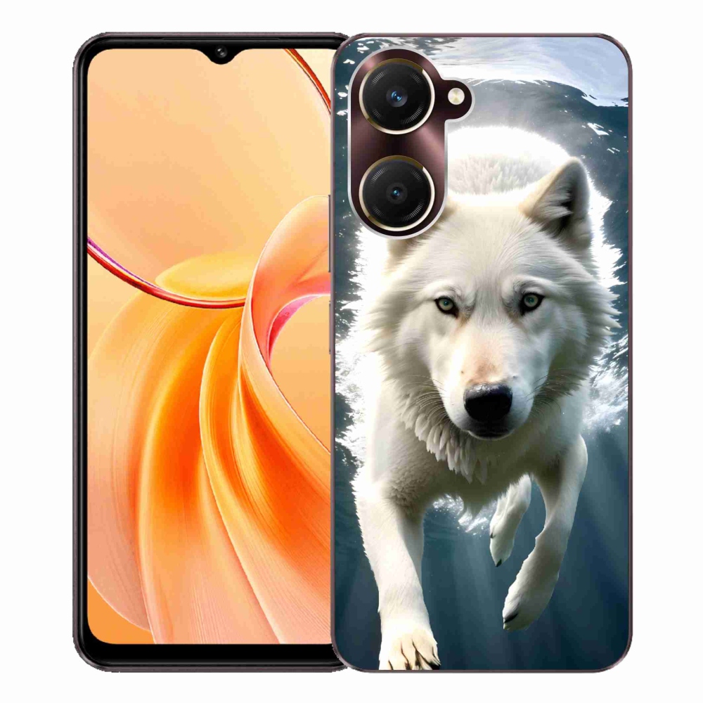 Gél védőburkolat mmCase a Vivo Y28s 5G-hez - fehér farkas