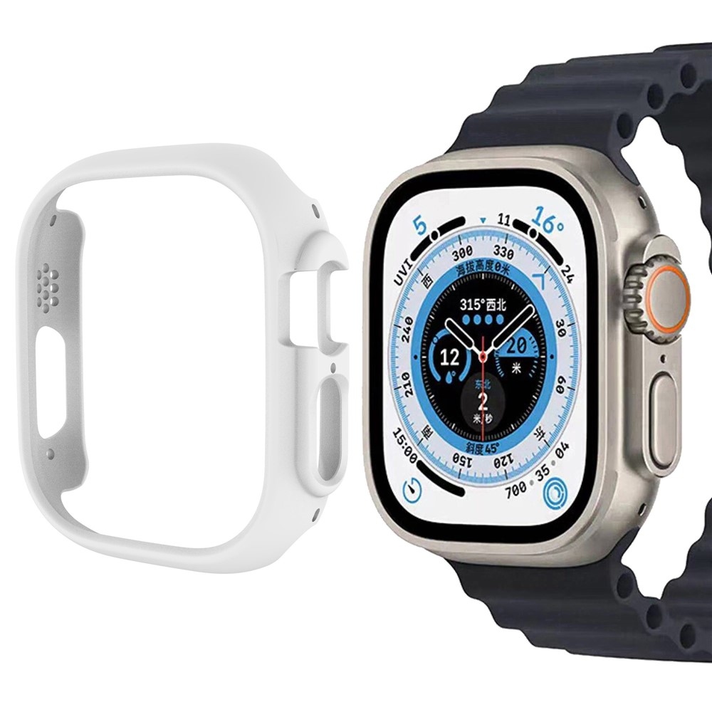 Half műanyag rácsatlakoztatható tok az Apple Watch Ultra 4/3/2/1 49 mm-es modellhez – fehér