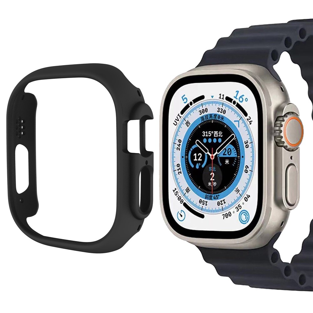 Half műanyag rögzíthető tok az Apple Watch Ultra 4/3/2/1 49 mm-es modellhez – fekete
