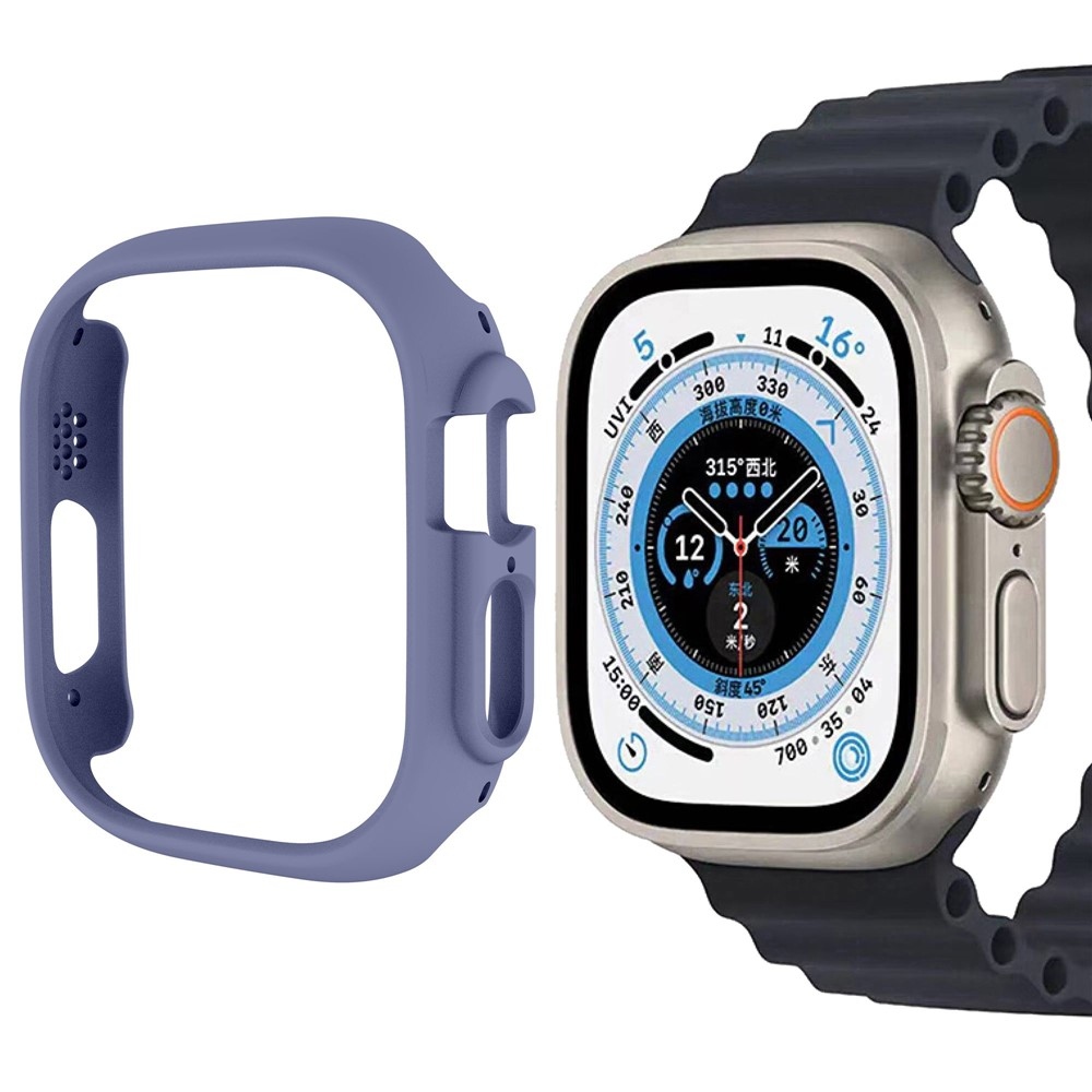 Half műanyag rögzíthető tok az Apple Watch Ultra 4/3/2/1 49 mm-es modellhez – kék