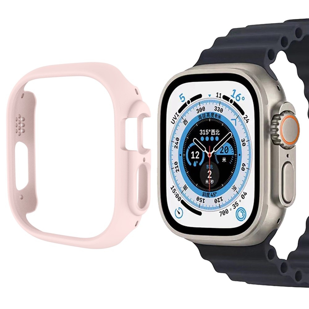 Half műanyag rögzíthető tok az Apple Watch Ultra 4/3/2/1 49 mm-es modellhez – rózsaszín