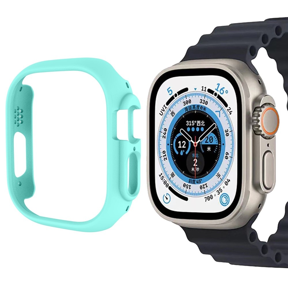 Half műanyag rögzíthető tok az Apple Watch Ultra 4/3/2/1 49 mm-es modellhez – világoskék