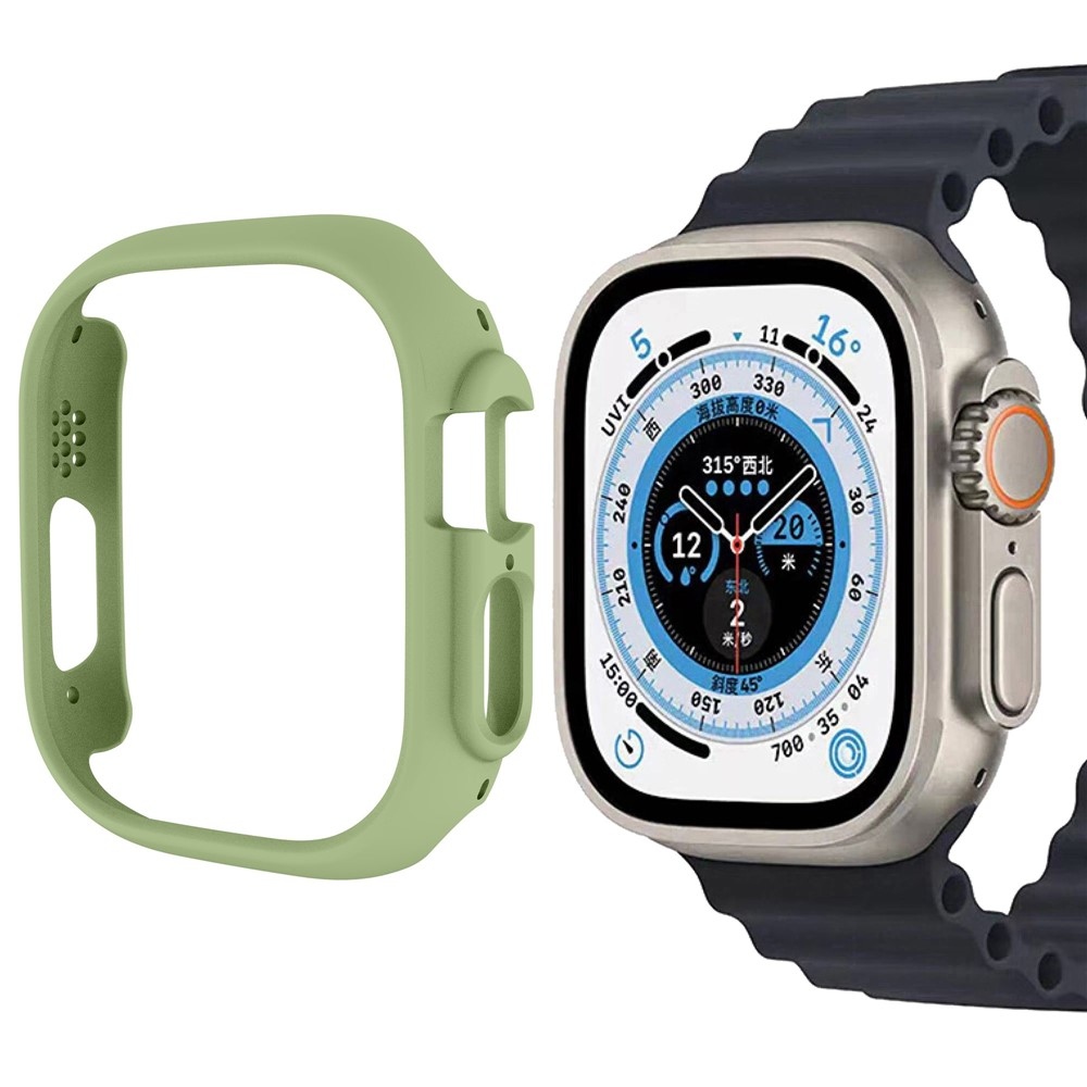 Half műanyag felcsatolható tok az Apple Watch Ultra 4/3/2/1 49 mm-es modellhez – világoszöld