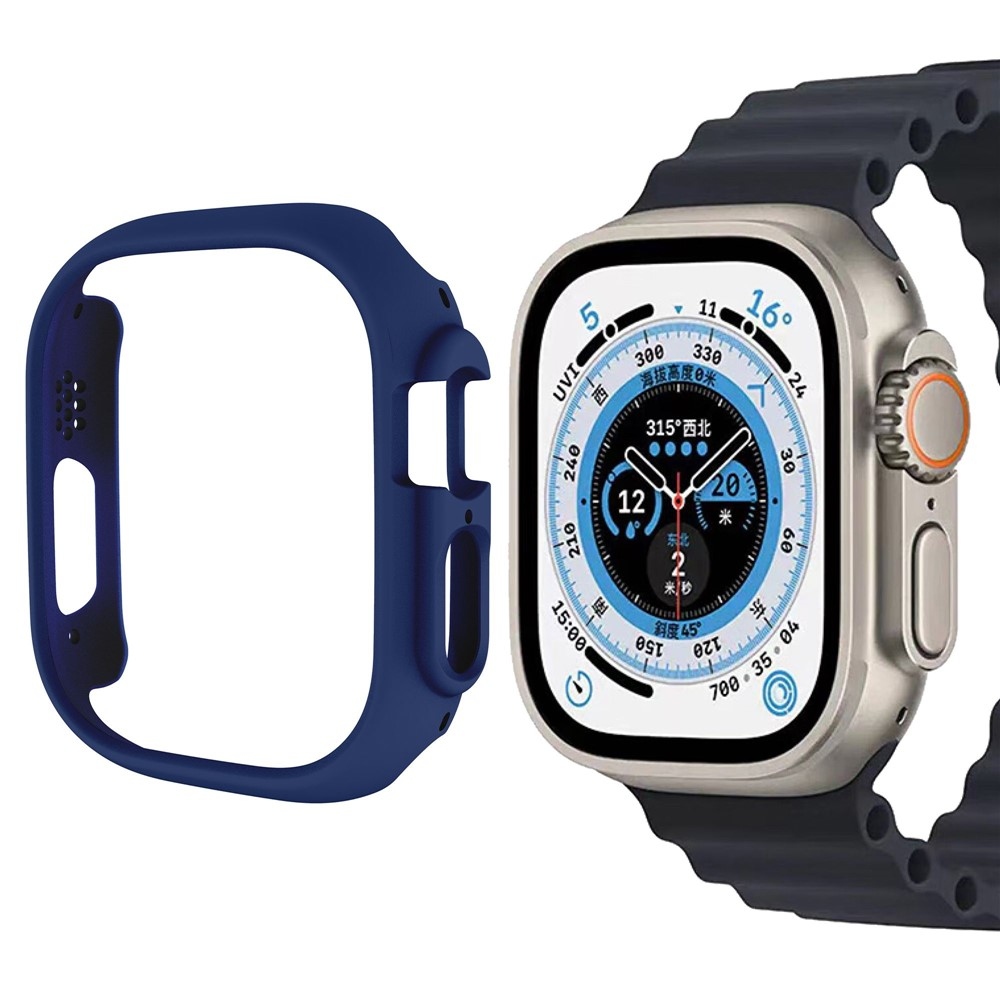Half műanyag rögzíthető tok az Apple Watch Ultra 4/3/2/1 49 mm-es modellhez – sötétkék