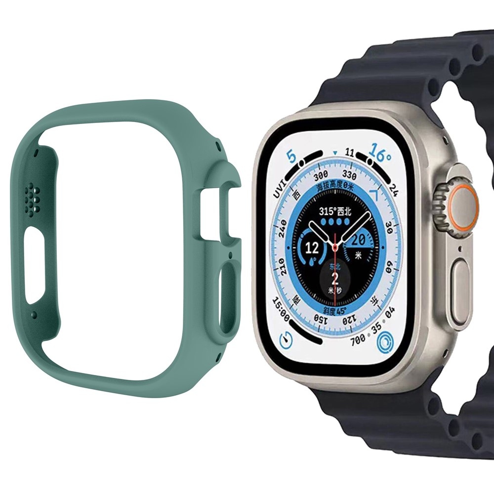 Half műanyag rögzíthető tok az Apple Watch Ultra 4/3/2/1 49 mm-es modellhez – sötétzöld