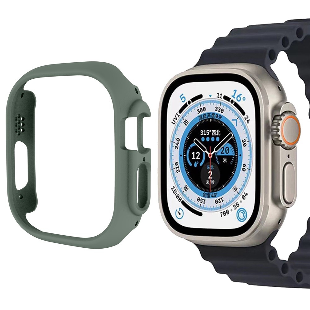 Half műanyag rácsatlakoztatható tok az Apple Watch Ultra 4/3/2/1 49 mm-es modellhez – zöld