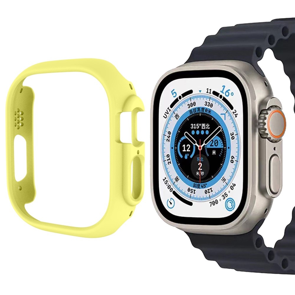 Half műanyag rögzíthető tok az Apple Watch Ultra 4/3/2/1 49 mm-es modellhez – sárga