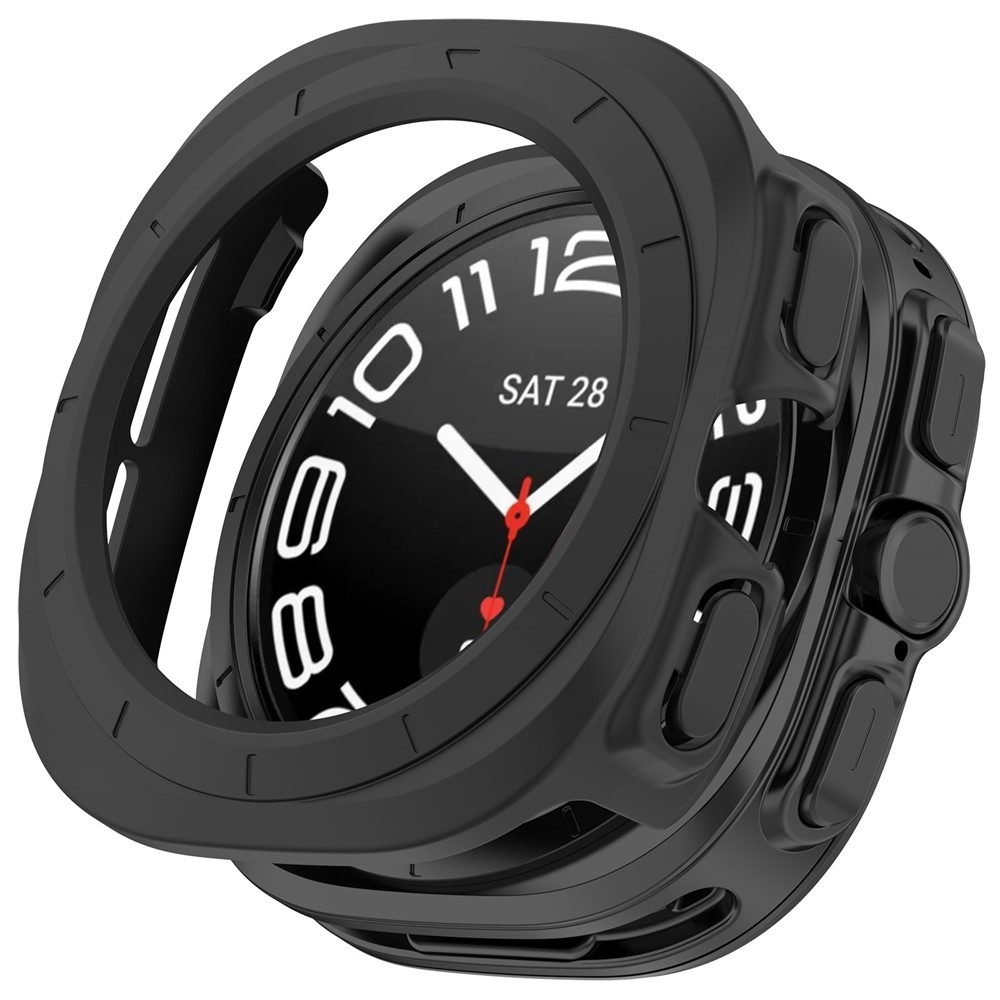 Half műanyag felcsatolható tok a Samsung Galaxy Watch Ultra (2025) 47 mm-es modellhez – fekete