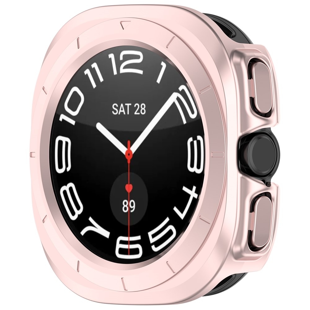 Half műanyag felcsatolható tok a Samsung Galaxy Watch Ultra (2025) 47 mm-es modellhez – rózsaszín