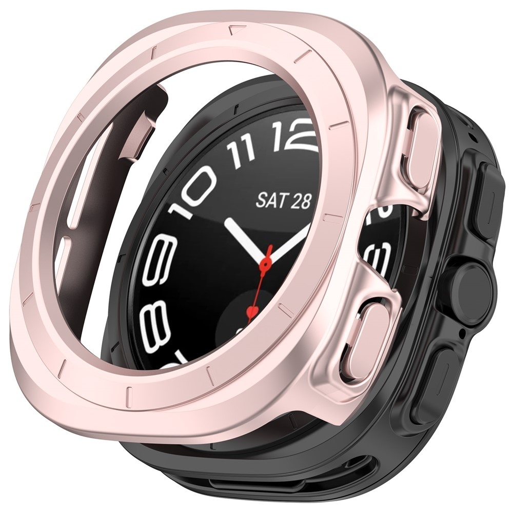 Half műanyag felcsatolható tok a Samsung Galaxy Watch Ultra (2025) 47 mm-es modellhez – rózsaszín