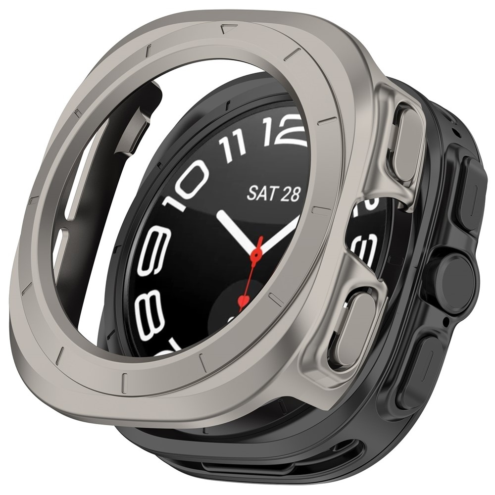 Half műanyag felcsatolható tok a Samsung Galaxy Watch Ultra (2025) 47 mm-es modellhez – szürke
