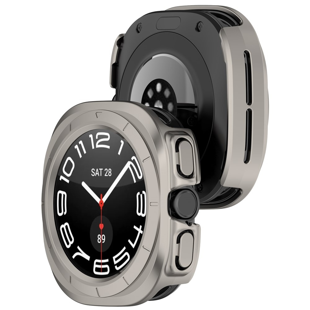 Half műanyag felcsatolható tok a Samsung Galaxy Watch Ultra (2025) 47 mm-es modellhez – szürke