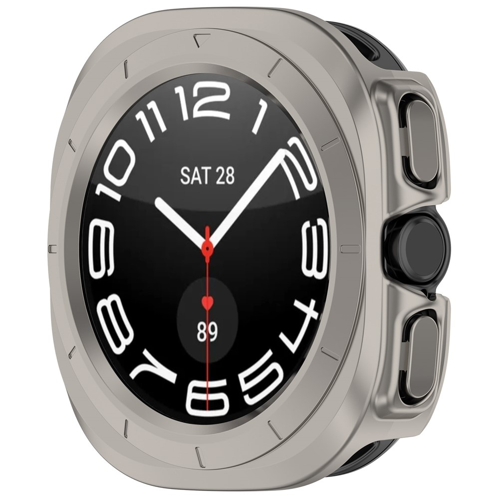 Half műanyag felcsatolható tok a Samsung Galaxy Watch Ultra (2025) 47 mm-es modellhez – szürke