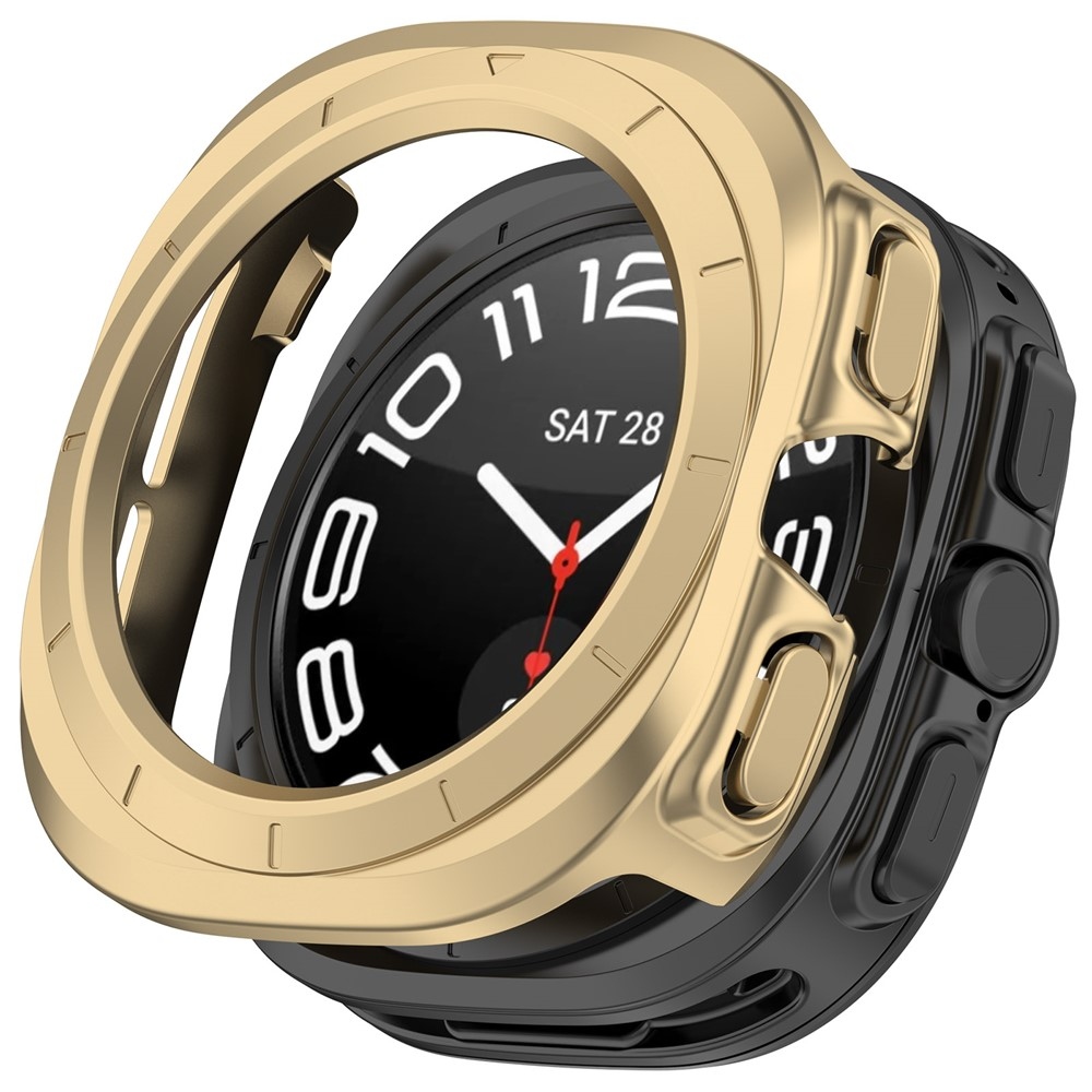 Half műanyag felcsatolható tok a Samsung Galaxy Watch Ultra (2025) 47 mm-es modellhez – arany színű