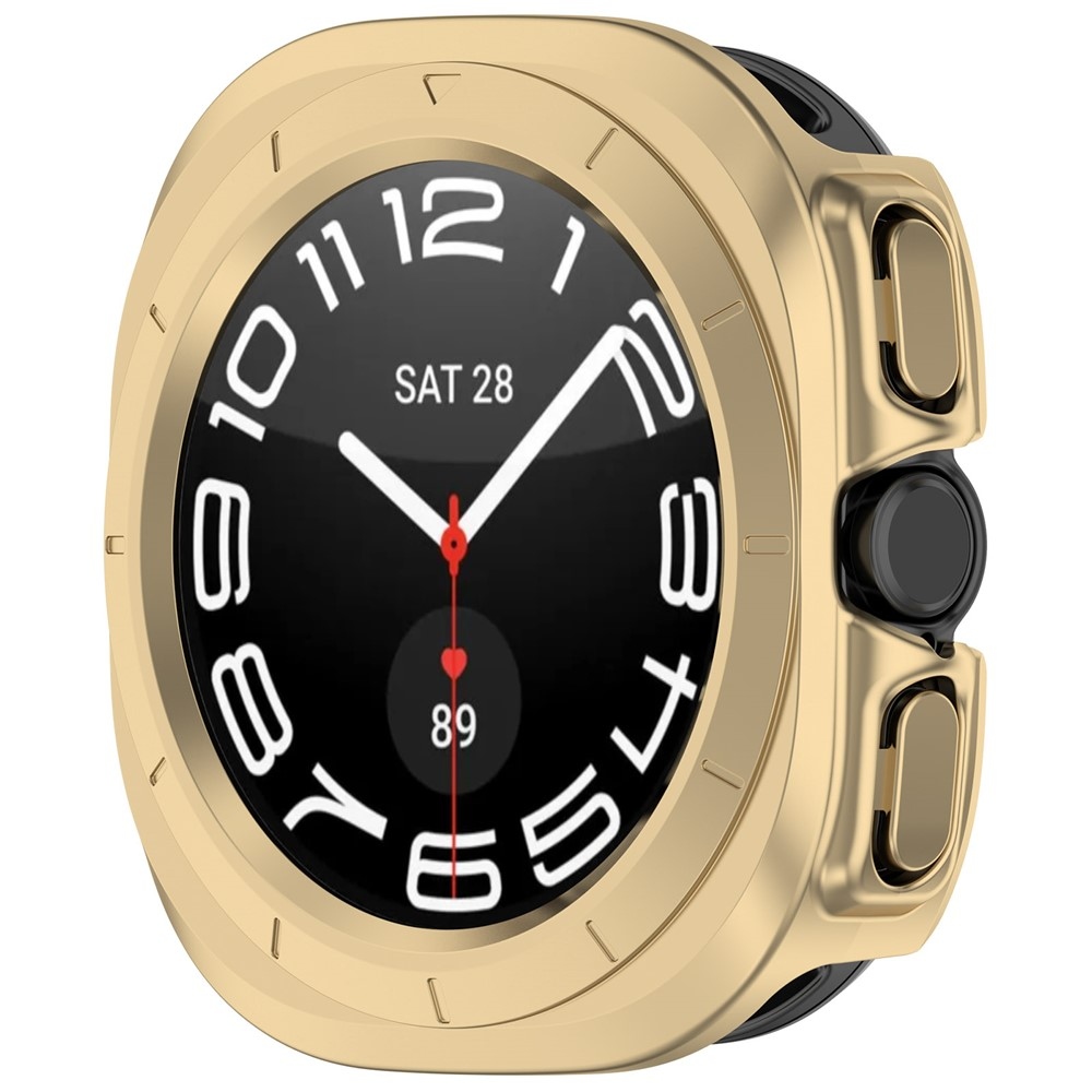 Half műanyag felcsatolható tok a Samsung Galaxy Watch Ultra (2025) 47 mm-es modellhez – arany színű