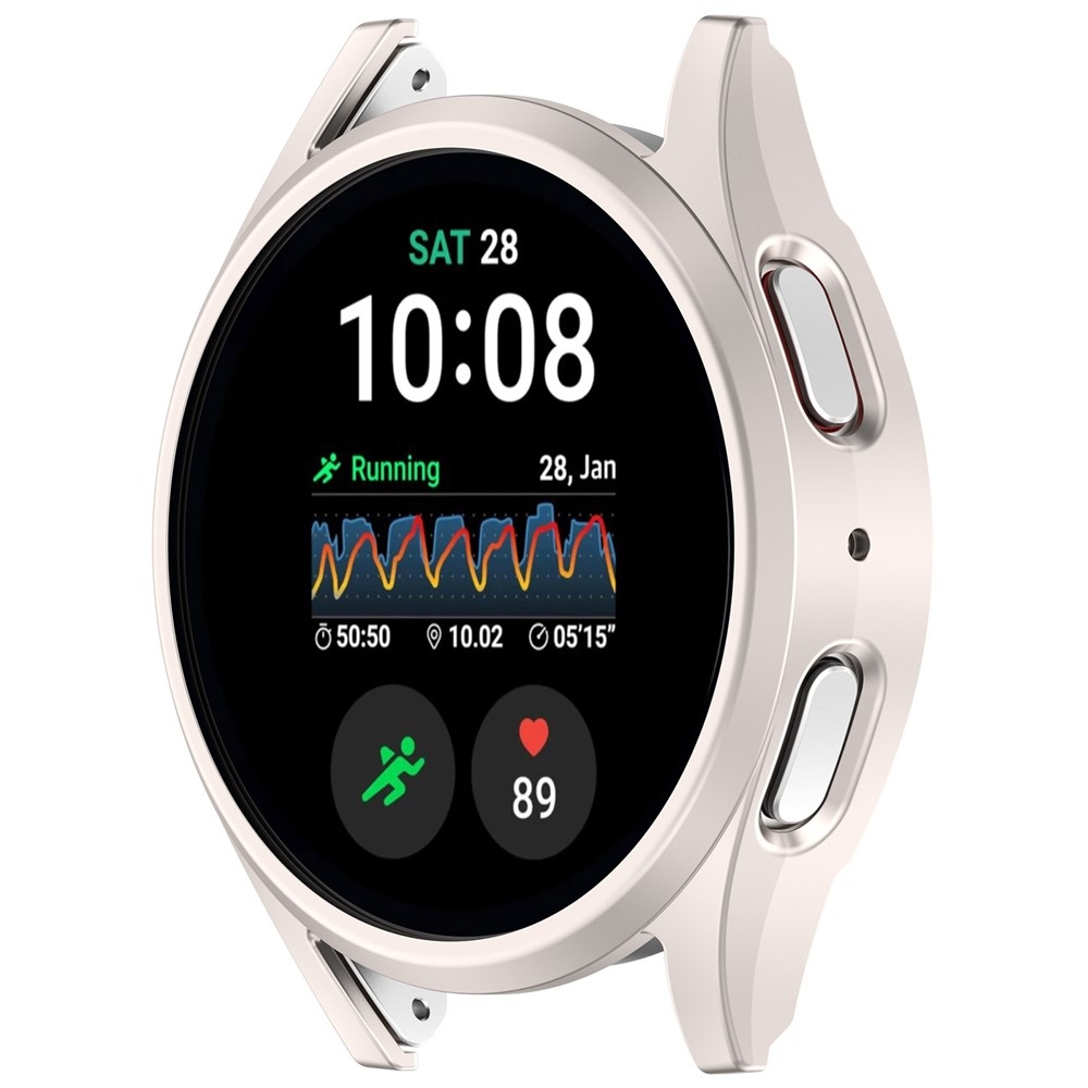 Half műanyag felcsatolható tok a Samsung Galaxy Watch7 40 mm-es modellhez – bézs