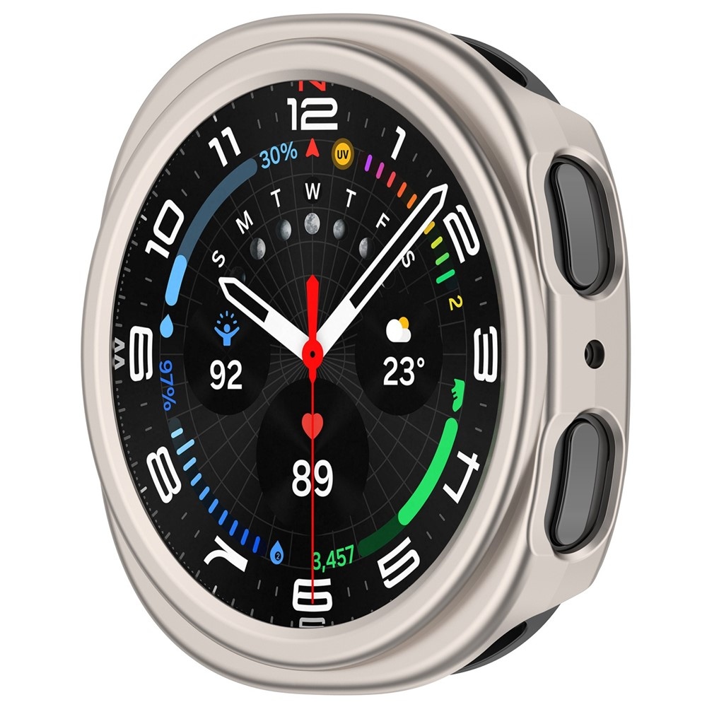 Half műanyag felcsatolható tok a Samsung Galaxy Watch8 40 mm-es modellhez – bézs színű