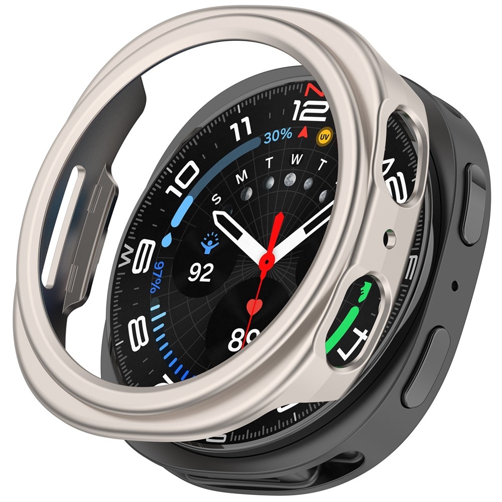 Half műanyag felcsatolható tok a Samsung Galaxy Watch8 44 mm-es modellhez – bézs