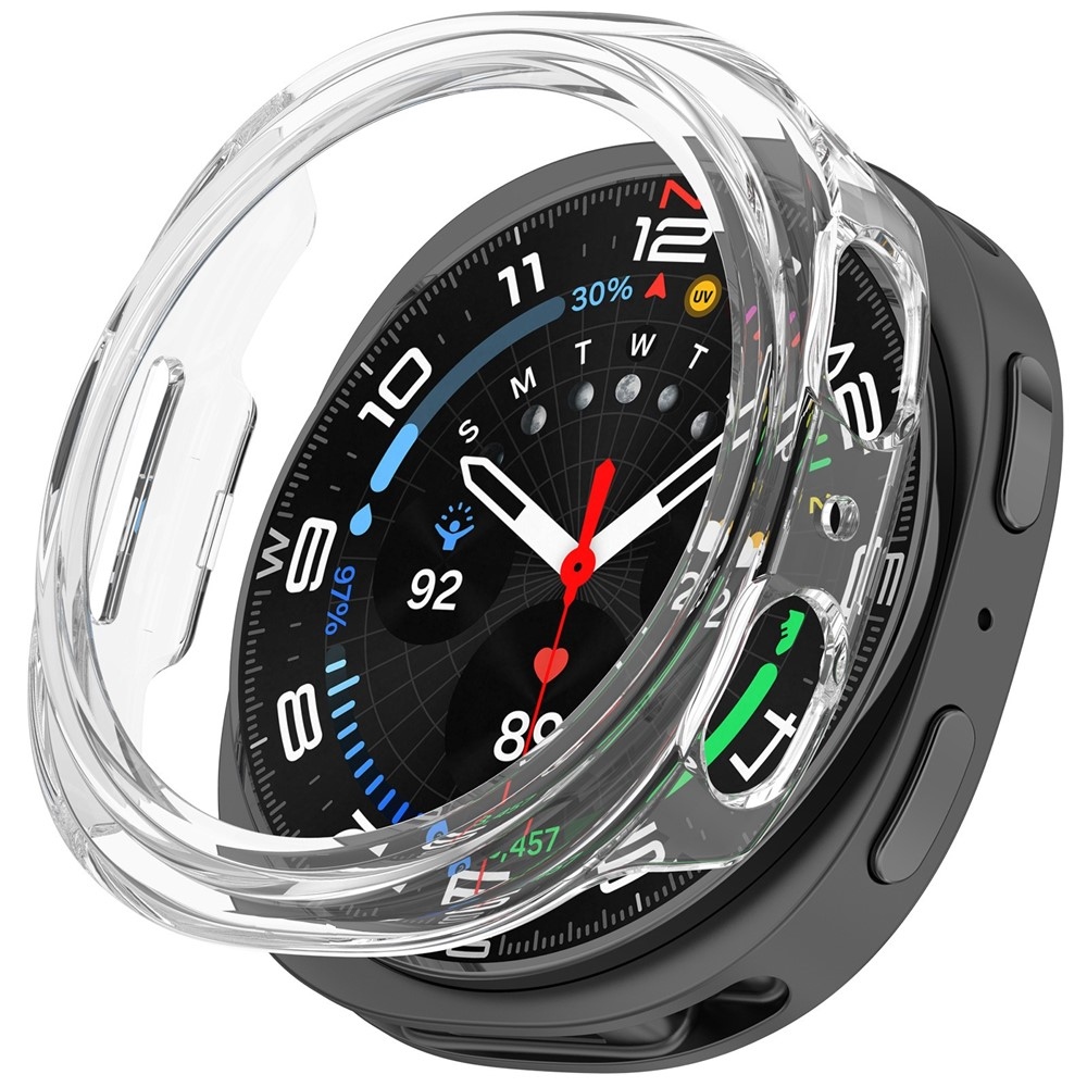 Half műanyag felcsatolható tok a Samsung Galaxy Watch8 44 mm-es modellhez – átlátszó