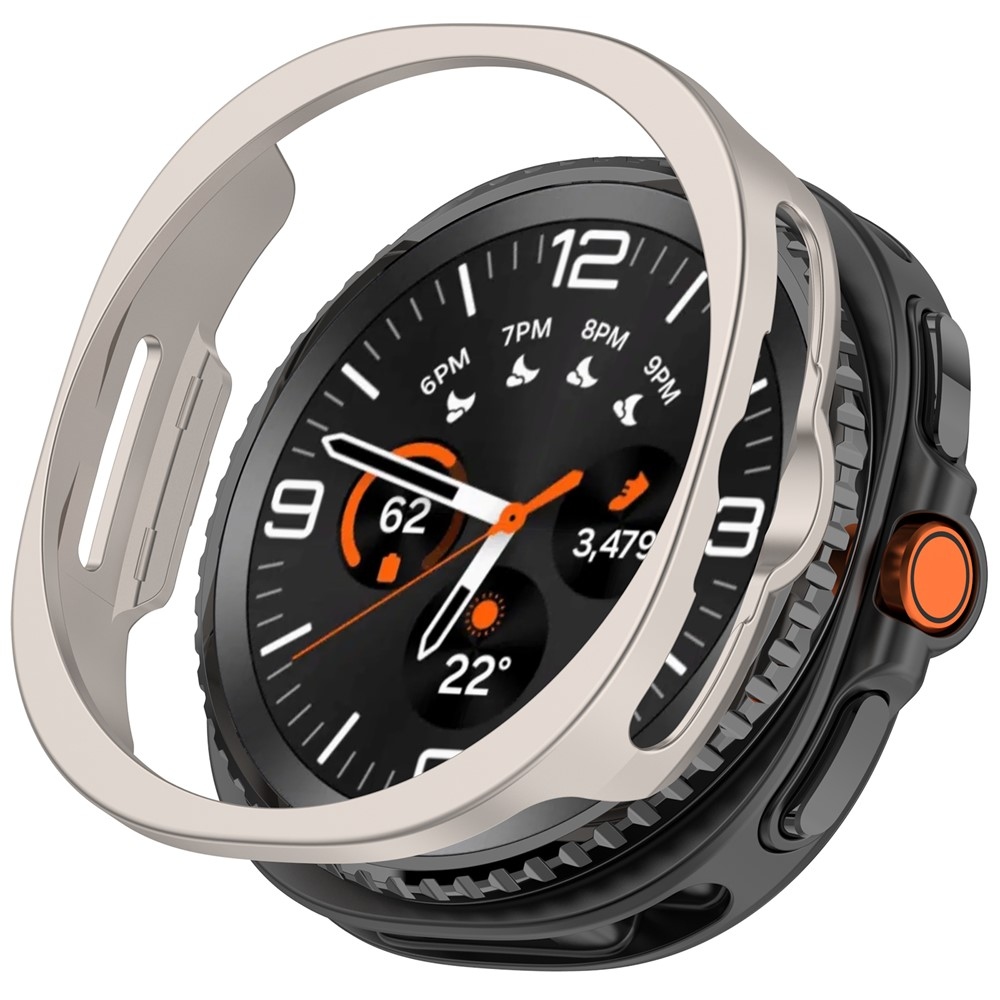Half műanyag felcsatolható tok a Samsung Galaxy Watch8 Classic 46 mm-es modellhez – bézs