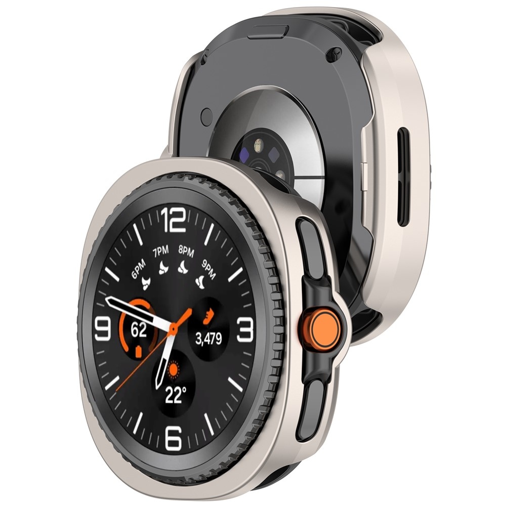 Half műanyag felcsatolható tok a Samsung Galaxy Watch8 Classic 46 mm-es modellhez – bézs