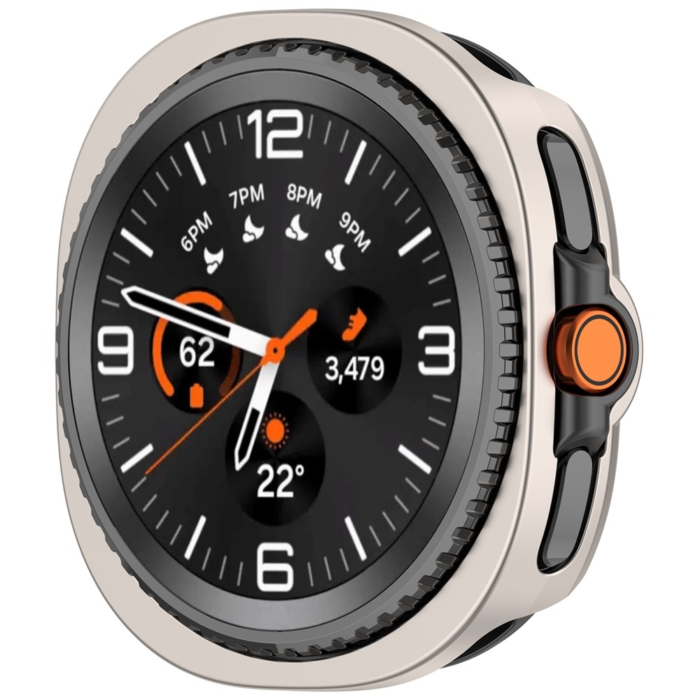 Half műanyag felcsatolható tok a Samsung Galaxy Watch8 Classic 46 mm-es modellhez – bézs