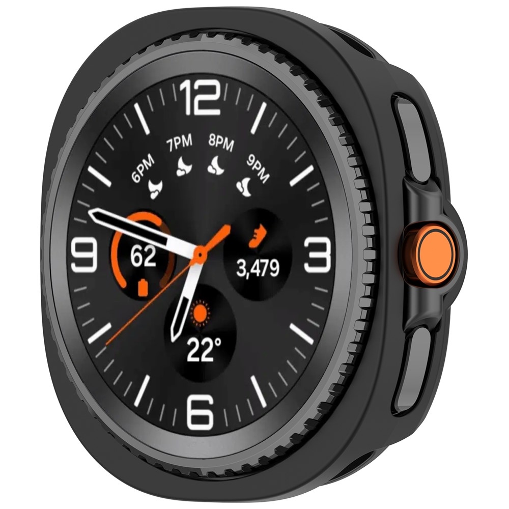 Half műanyag rögzíthető tok a Samsung Galaxy Watch8 Classic 46 mm-es modellhez – fekete