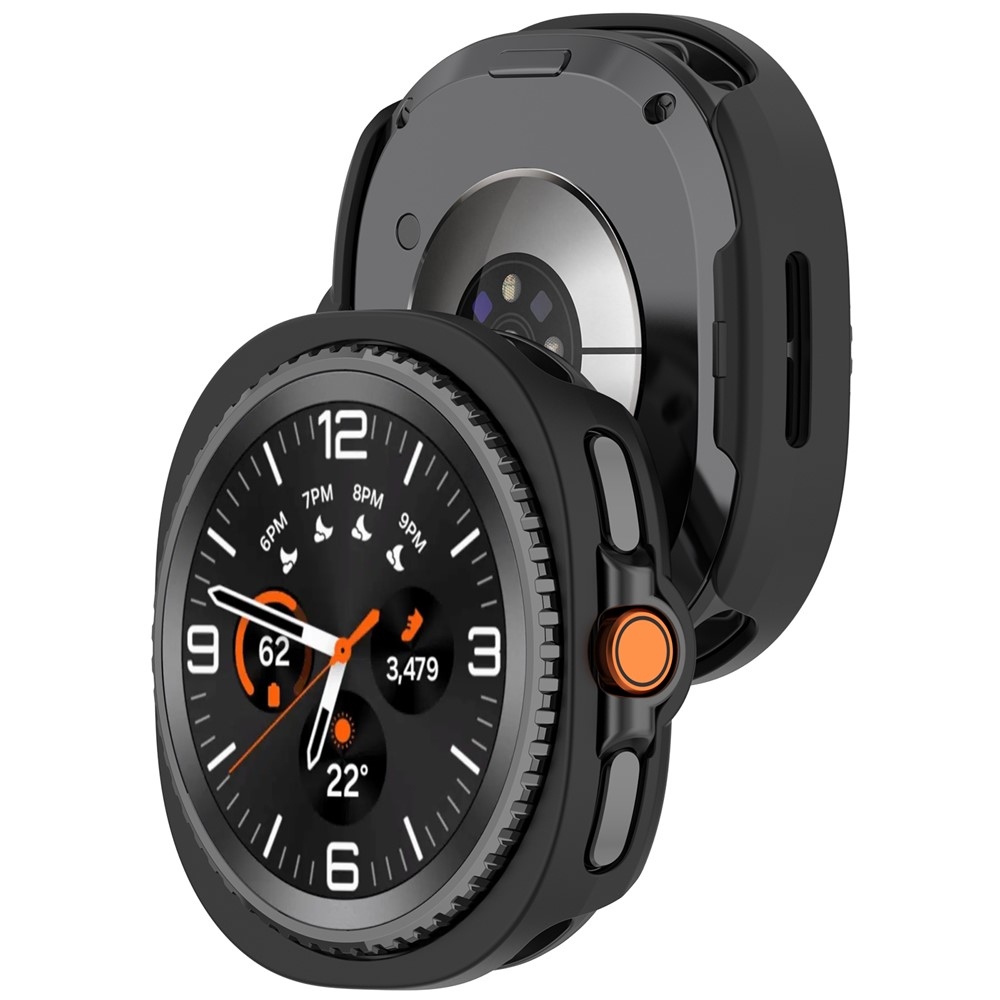 Half műanyag rögzíthető tok a Samsung Galaxy Watch8 Classic 46 mm-es modellhez – fekete