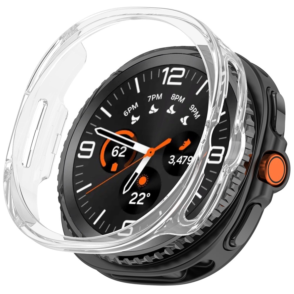 Half műanyag rögzíthető tok a Samsung Galaxy Watch8 Classic 46 mm-es modellhez – átlátszó