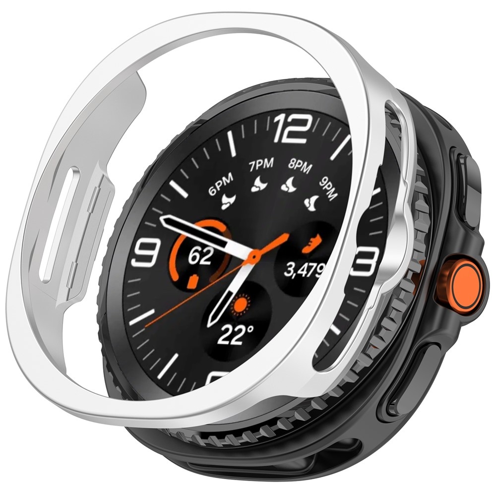 Half műanyag rögzíthető tok a Samsung Galaxy Watch8 Classic 46 mm-es modellhez – ezüst színű