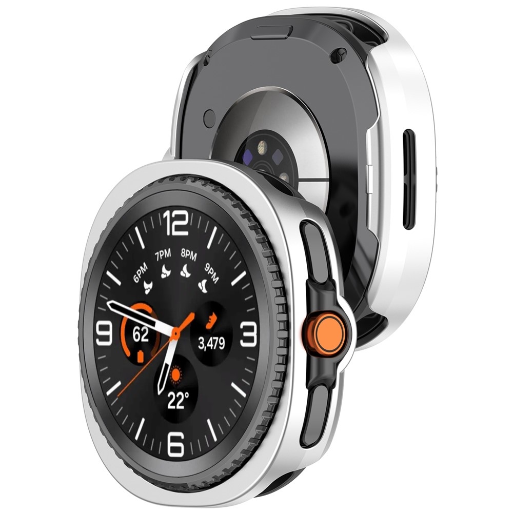 Half műanyag rögzíthető tok a Samsung Galaxy Watch8 Classic 46 mm-es modellhez – ezüst színű
