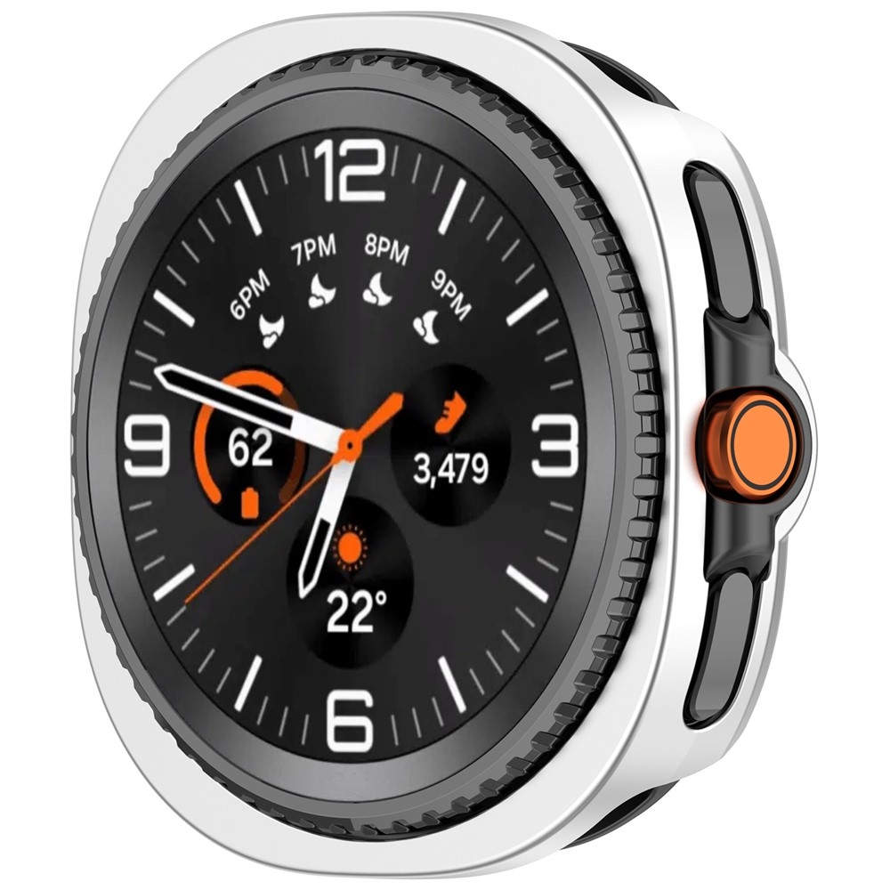 Half műanyag rögzíthető tok a Samsung Galaxy Watch8 Classic 46 mm-es modellhez – ezüst színű